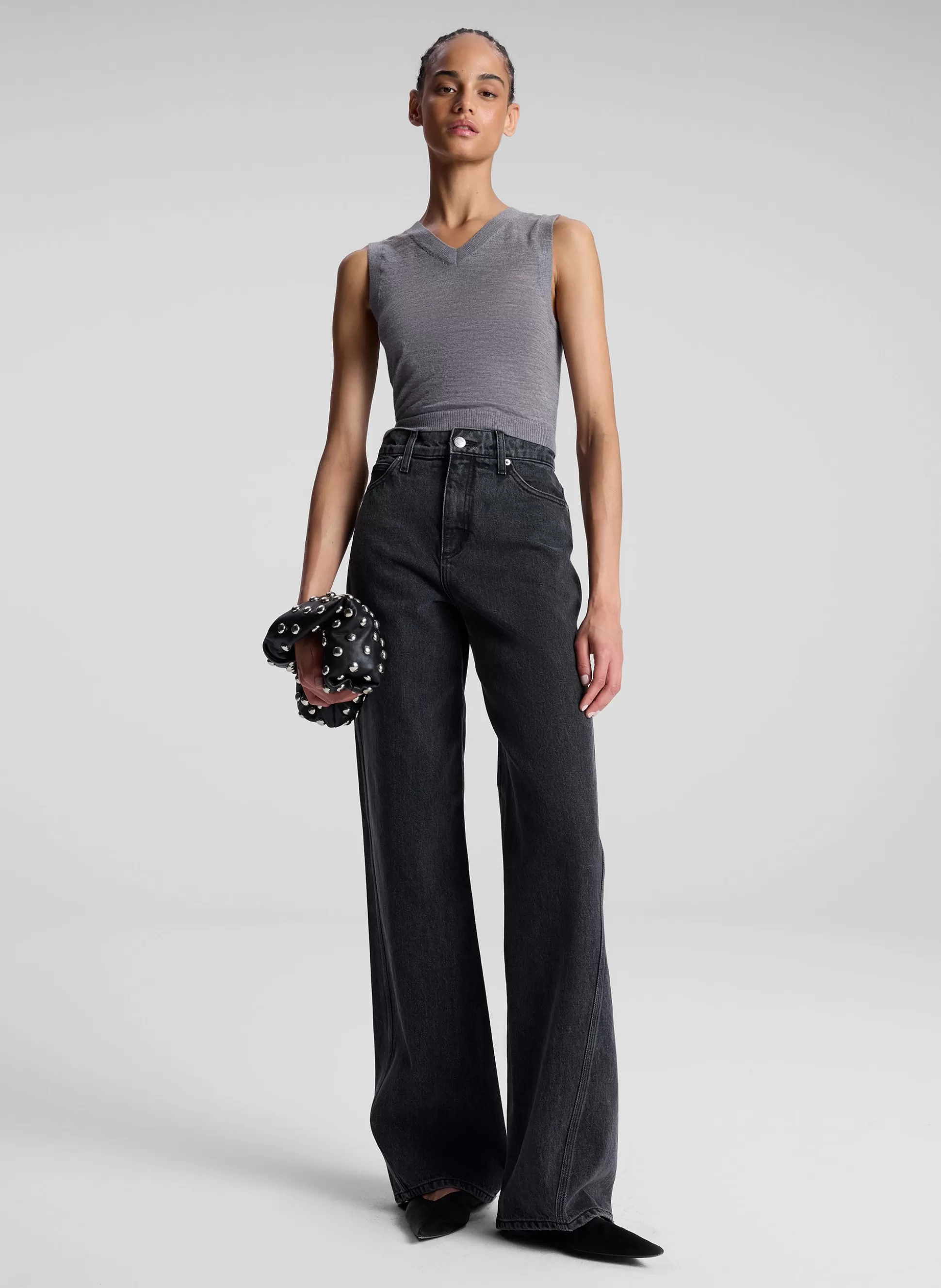 Bottoms>A.L.C. Abbott II Denim Jean Washed Black