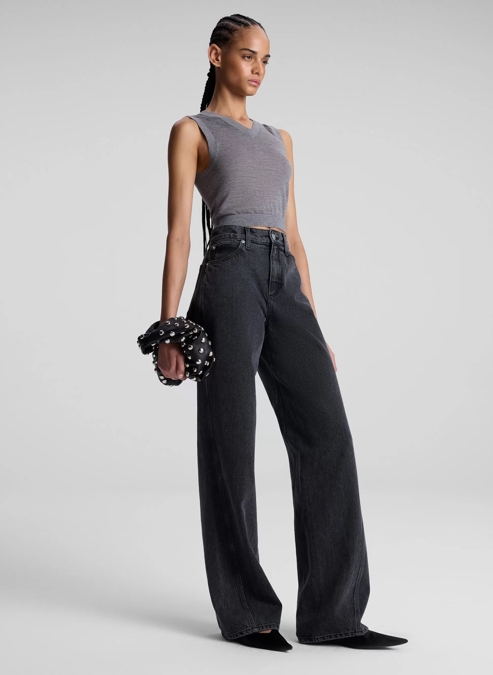 Bottoms>A.L.C. Abbott II Denim Jean Washed Black