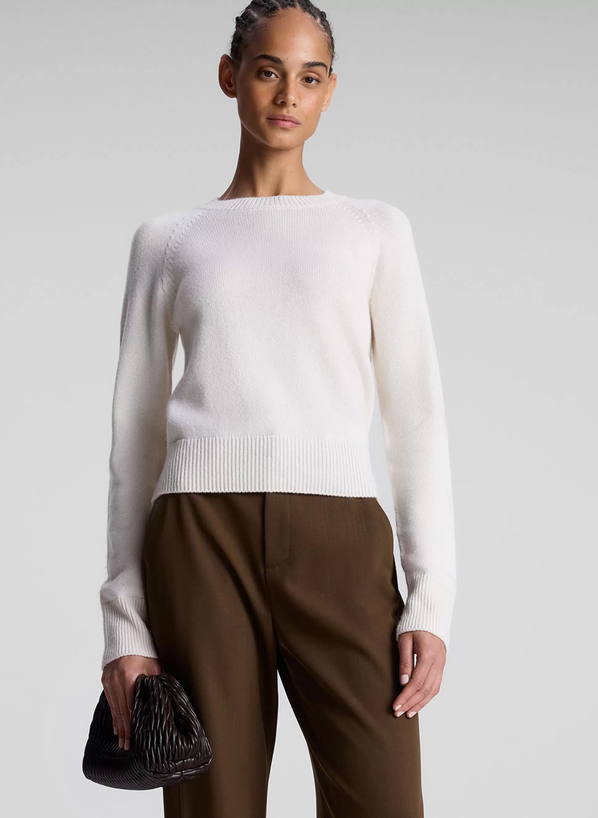 Tops | Sweaters>A.L.C. Ashtyn Cashmere Crew Neck Sweater Natural