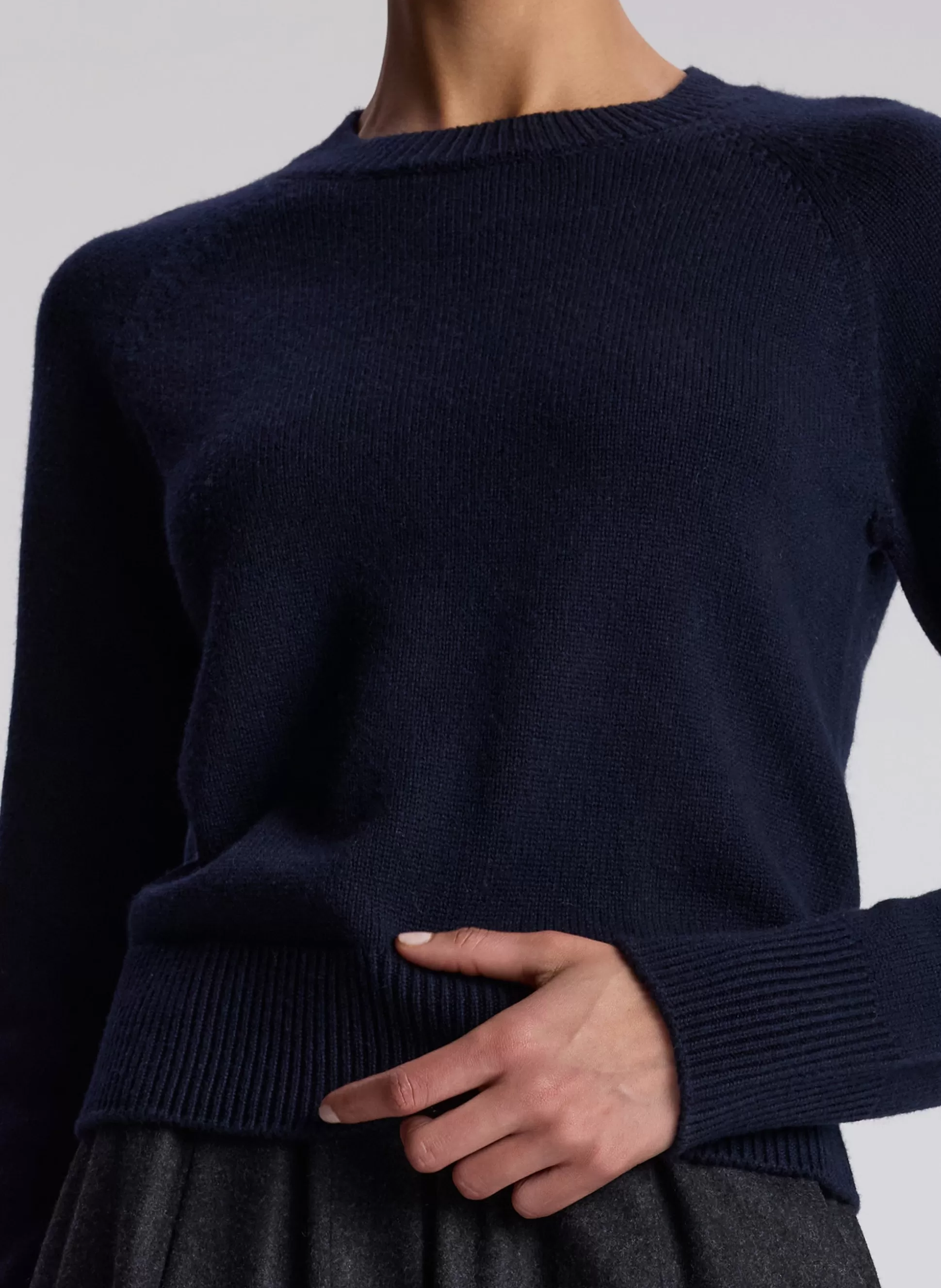 Tops | Sweaters>A.L.C. Ashtyn Cashmere Crew Neck Sweater Navy
