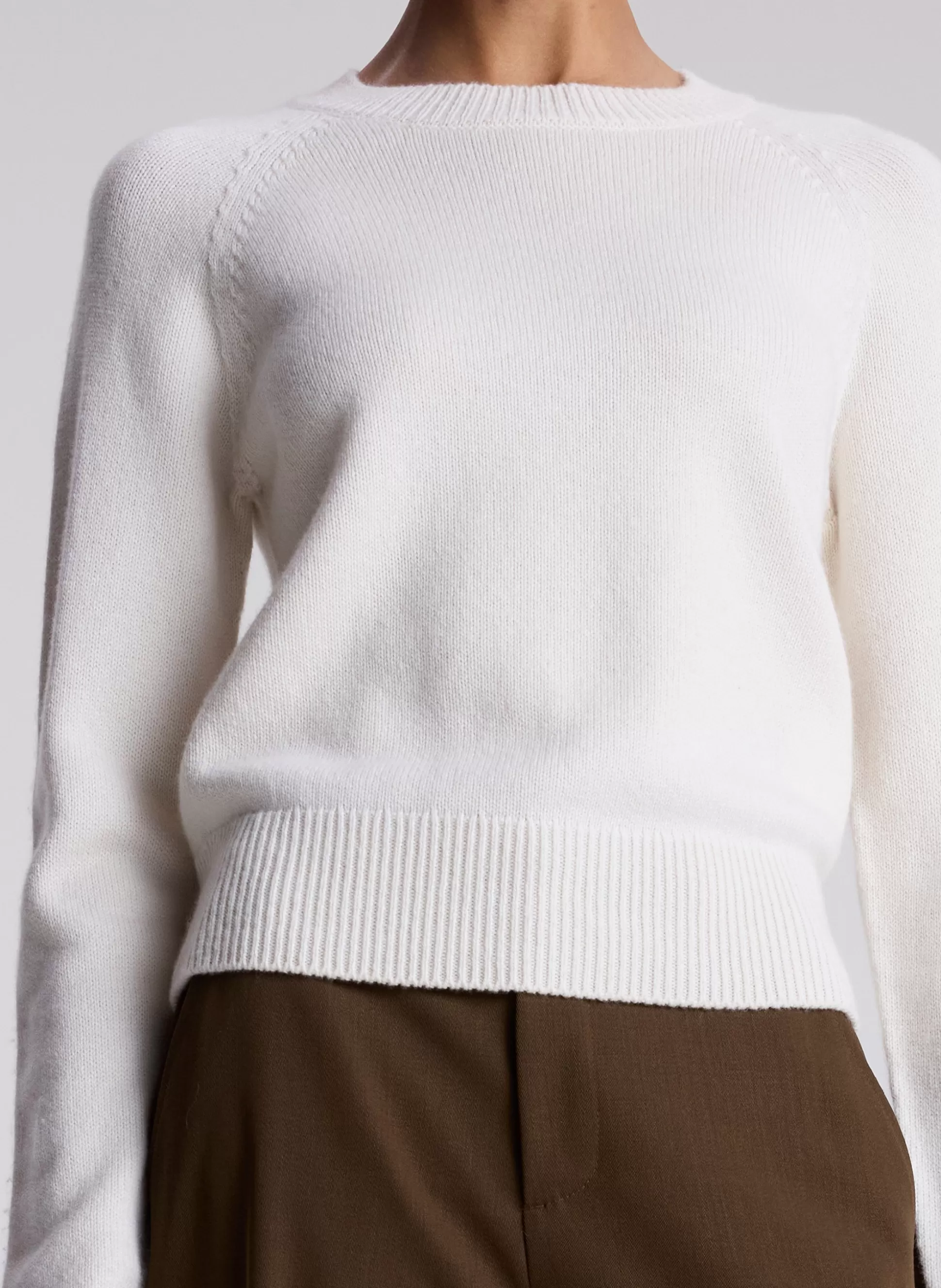 Tops | Sweaters>A.L.C. Ashtyn Cashmere Crew Neck Sweater Natural