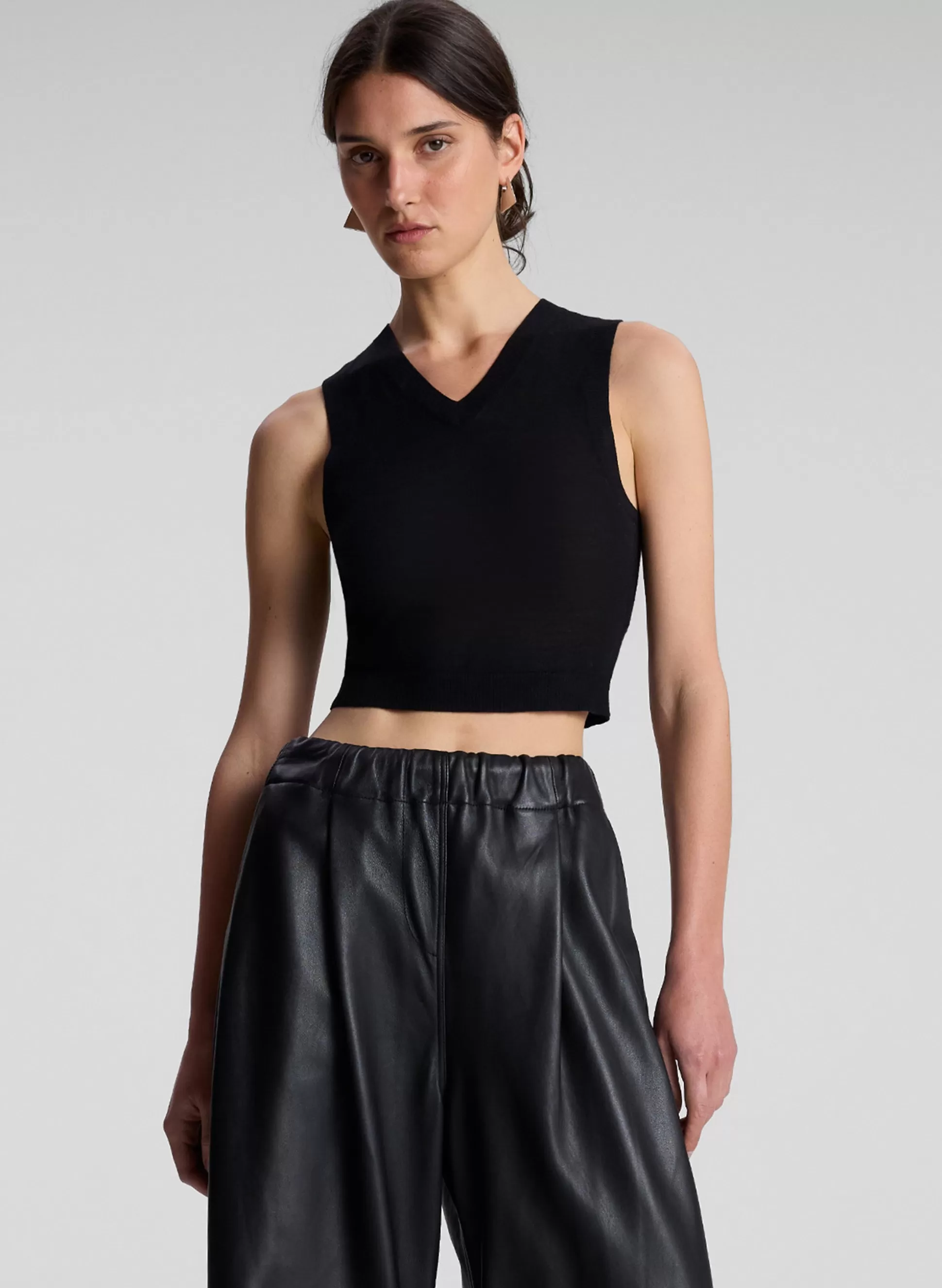 Tops | Sweaters>A.L.C. Brody Fine Merino Vest Black