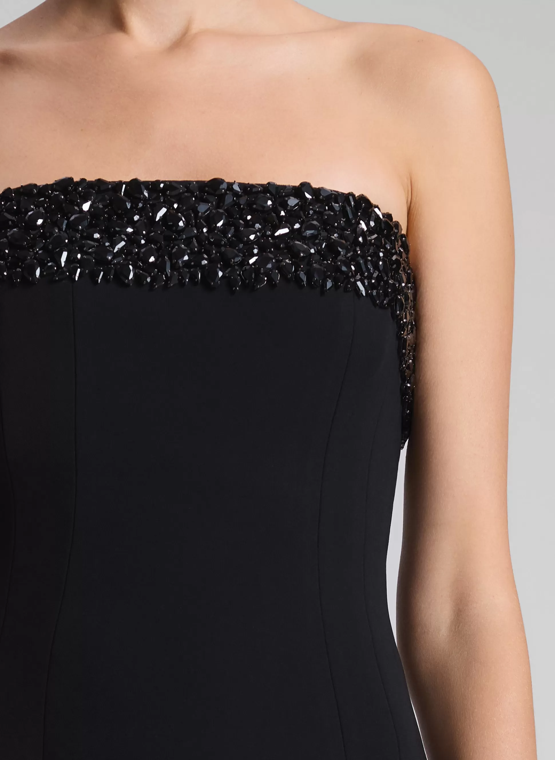 Dresses>A.L.C. Elizabeth Strapless Embellished Gown Black/Jet