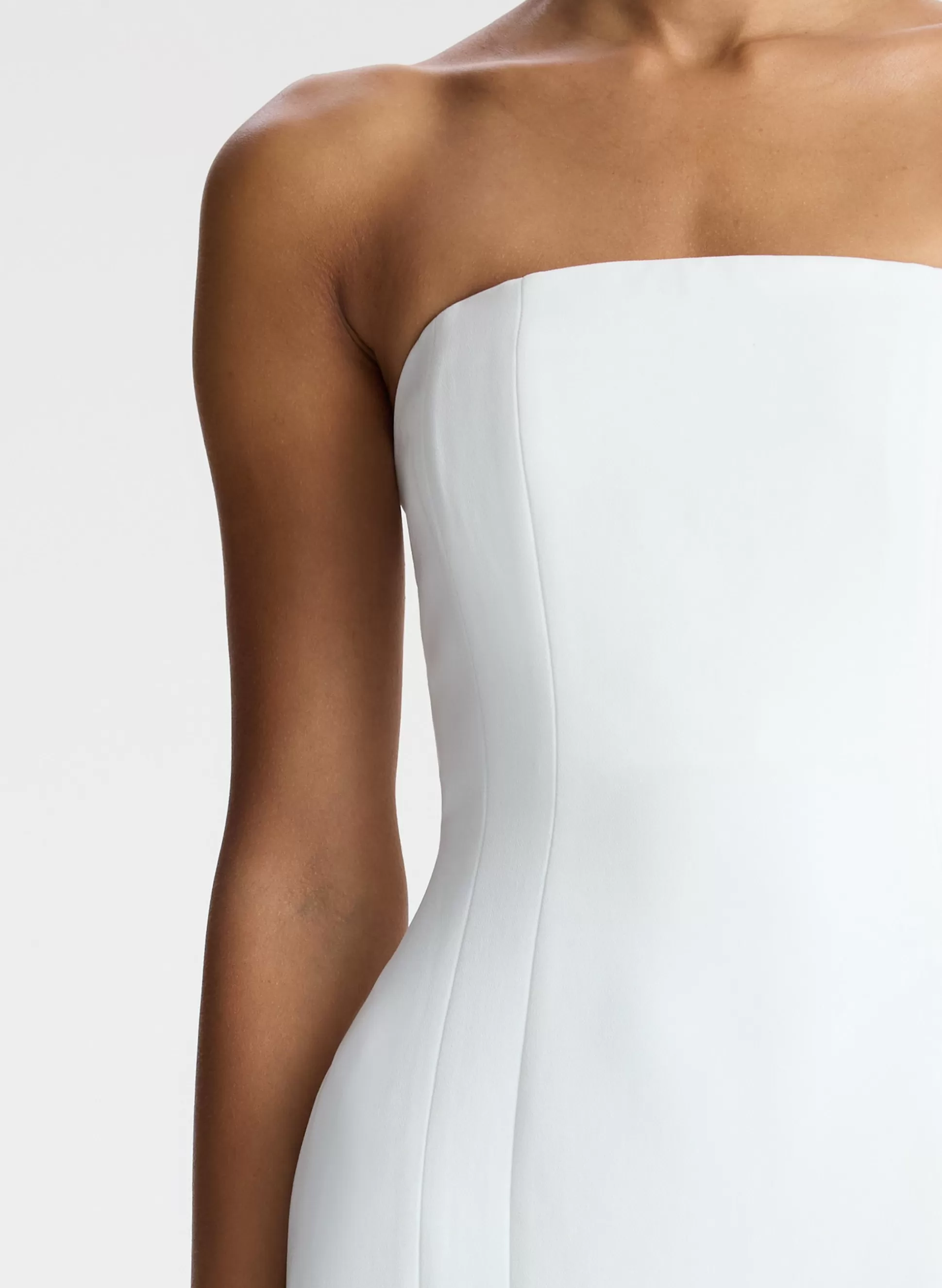 Dresses>A.L.C. Elizabeth Strapless Midi Dress White
