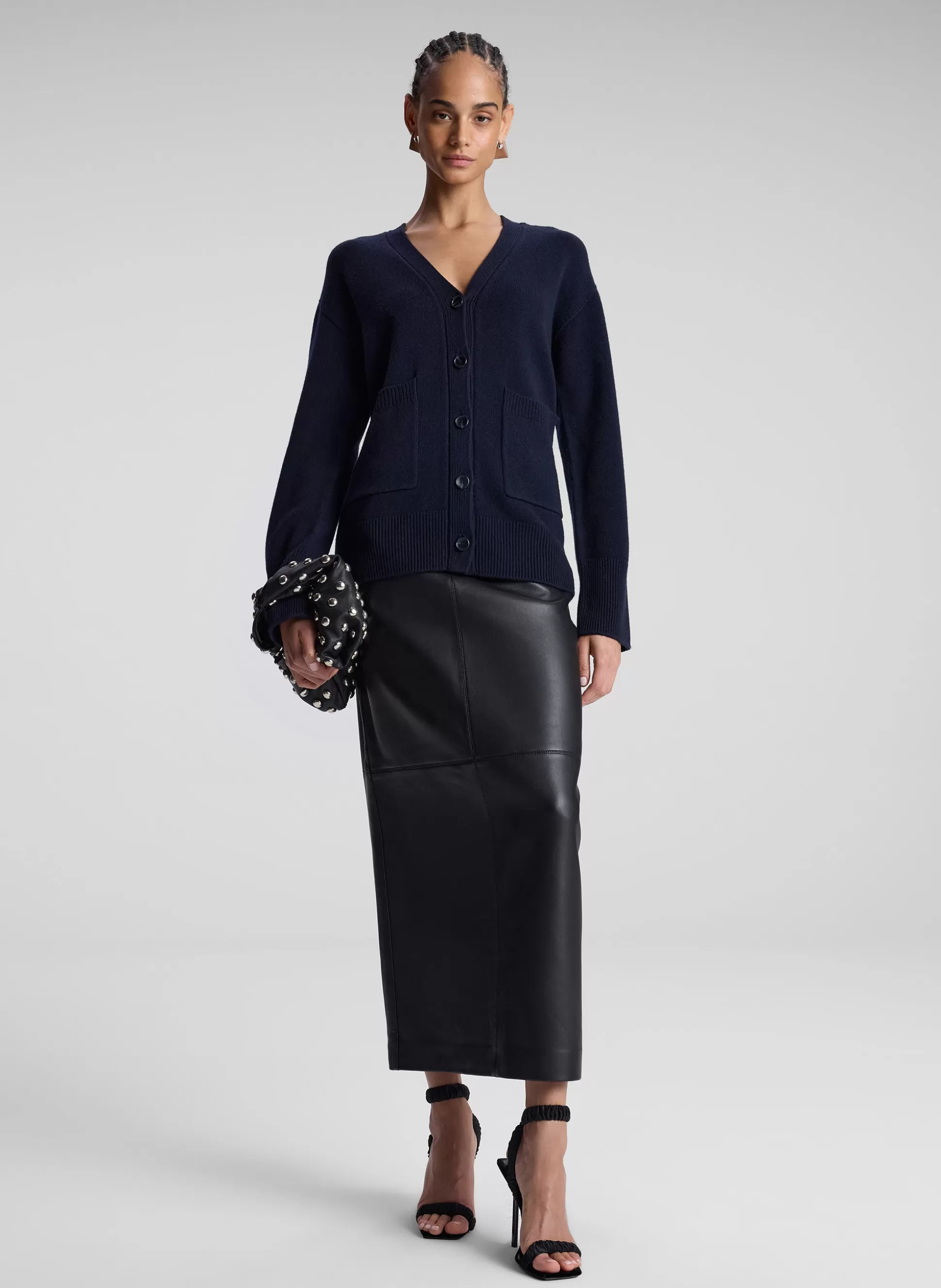 Tops | Sweaters>A.L.C. Emory Cashmere Cardigan Navy