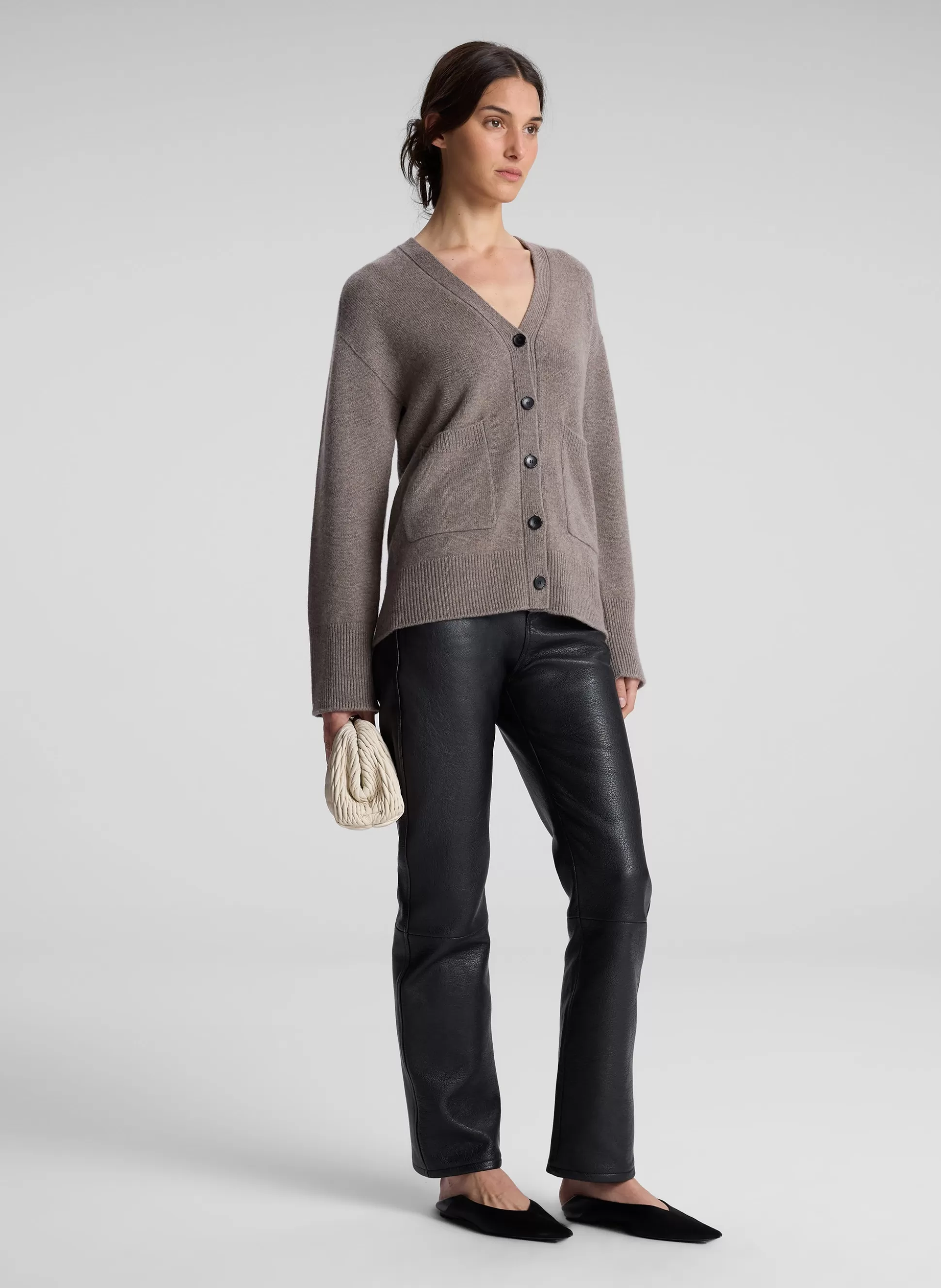Tops | Sweaters>A.L.C. Emory Cashmere Cardigan Smoke
