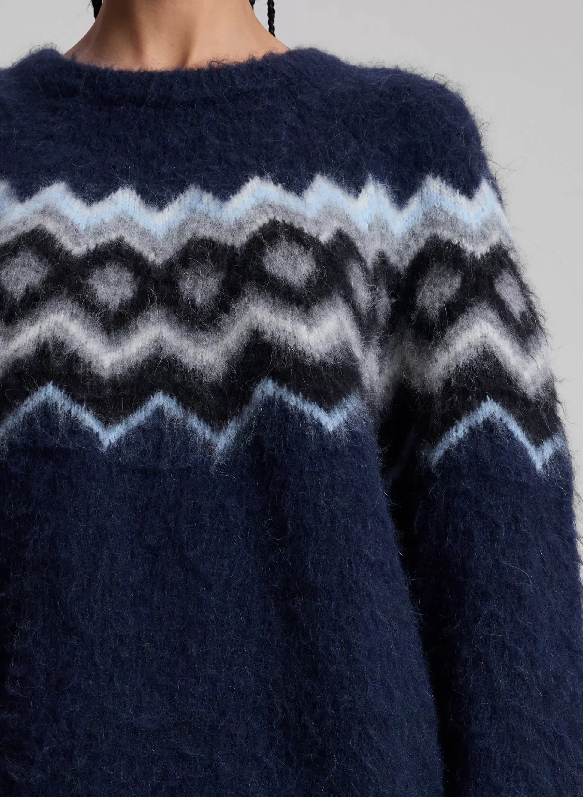 Tops | Sweaters>A.L.C. Ezra Fairisle Sweater Navy Multi