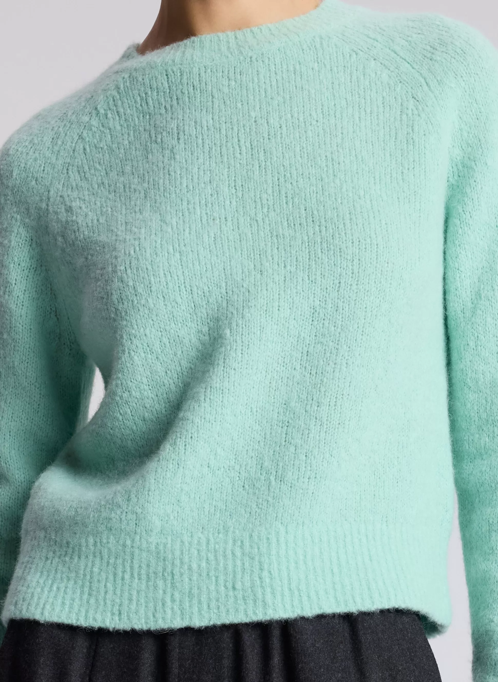 Tops | Sweaters>A.L.C. Frankie Wool Cashmere Crew Neck Sweater Spearmint