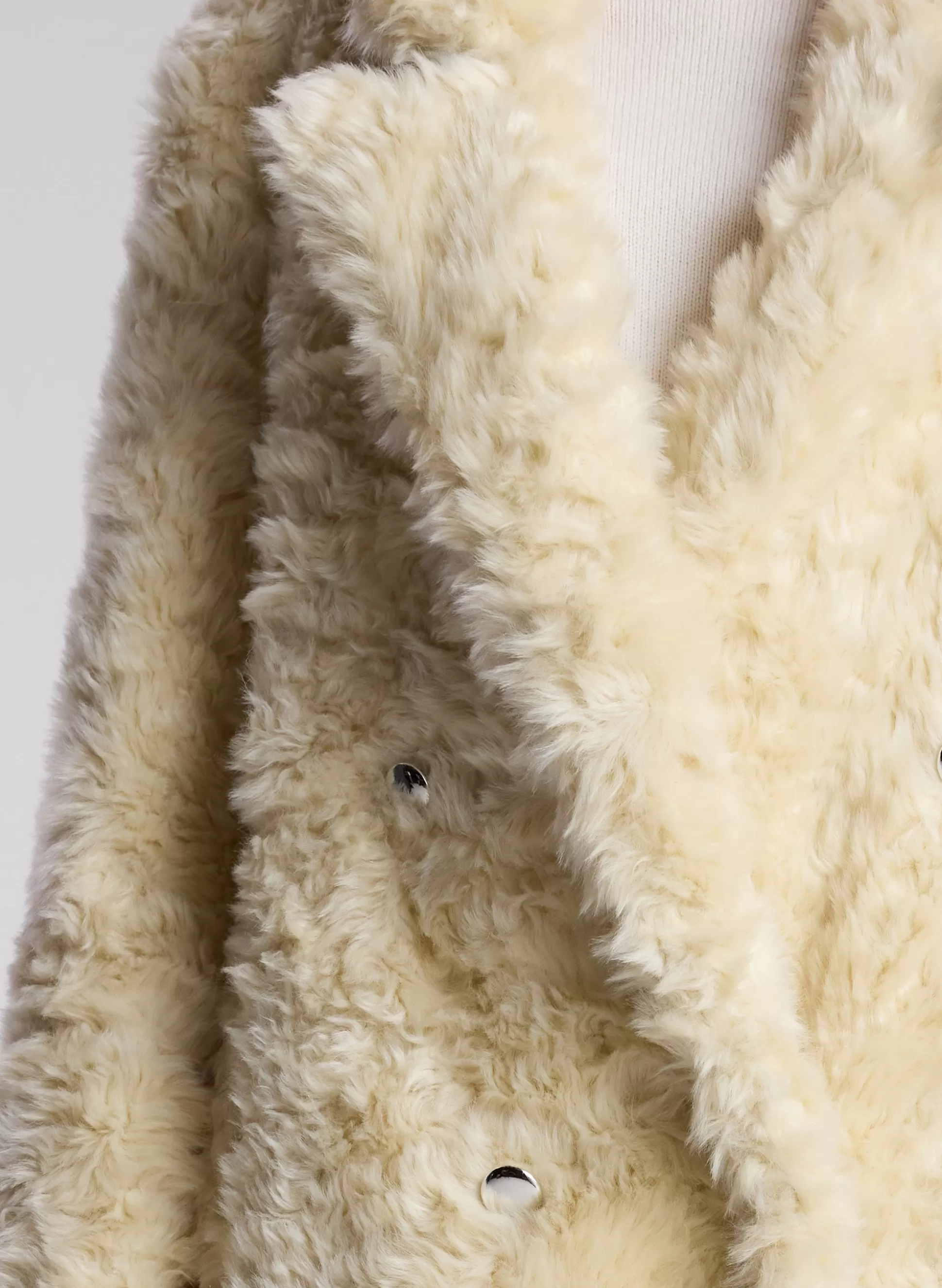 Jackets & Coats>A.L.C. Franklin Faux Fur Coat Cream