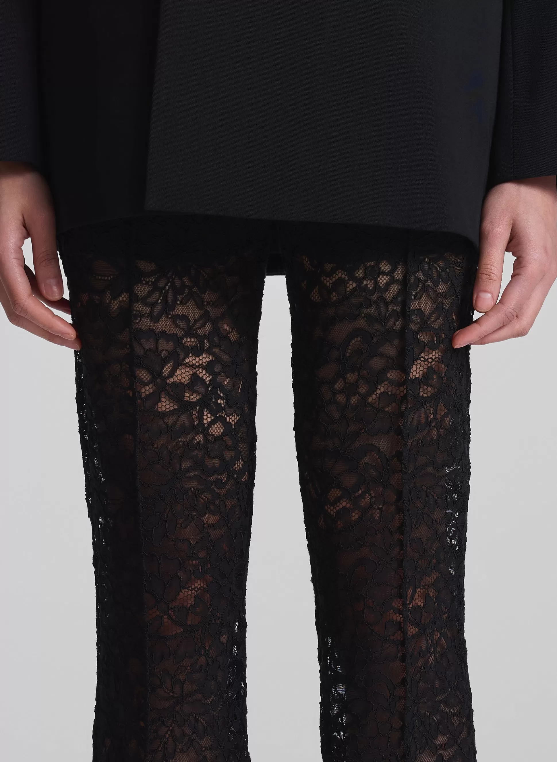 Bottoms>A.L.C. Gemma Lace Pant Black