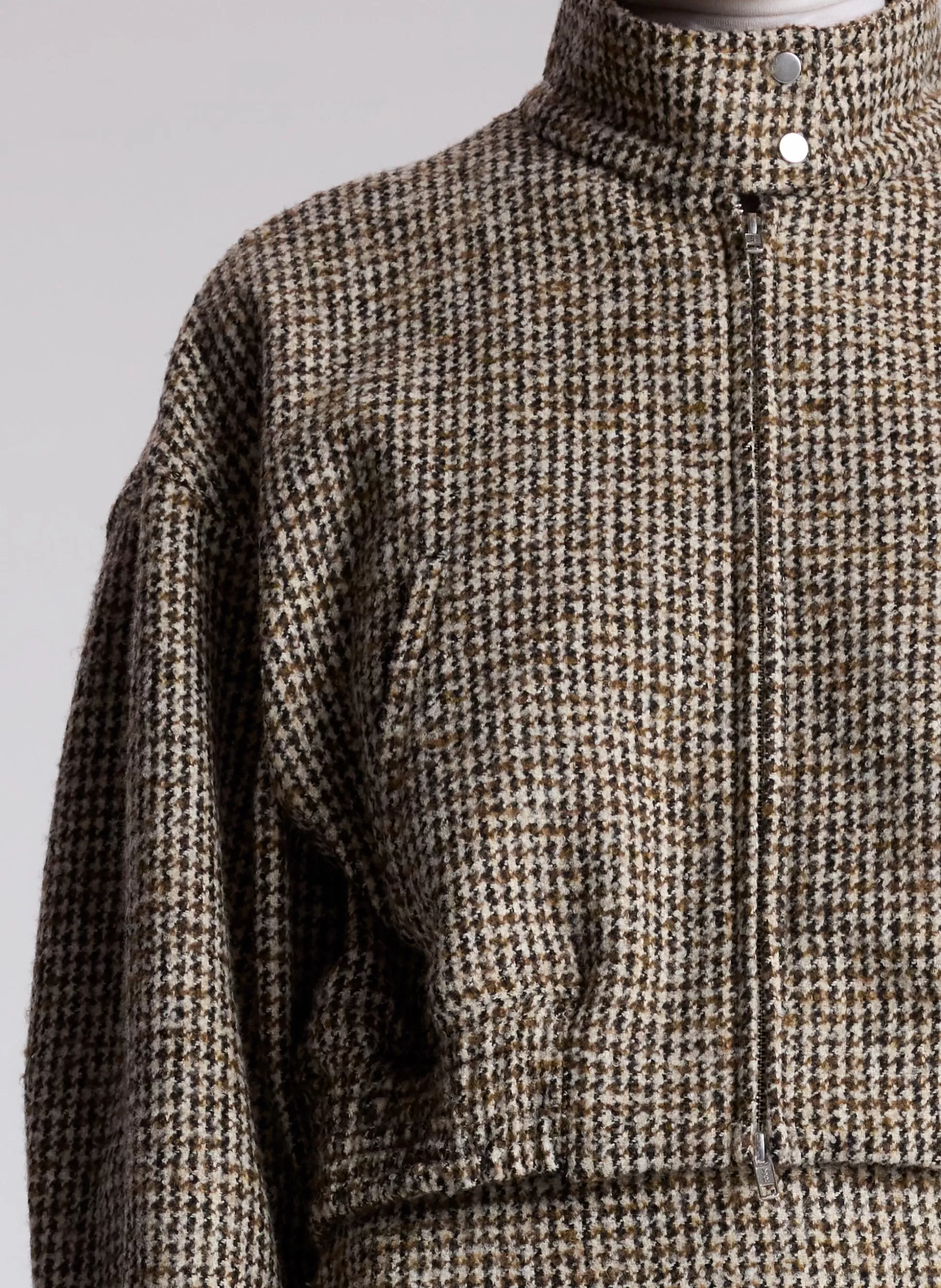 Jackets & Coats | Suits>A.L.C. Harrison Tweed Houndstooth Jacket Cream/Brown