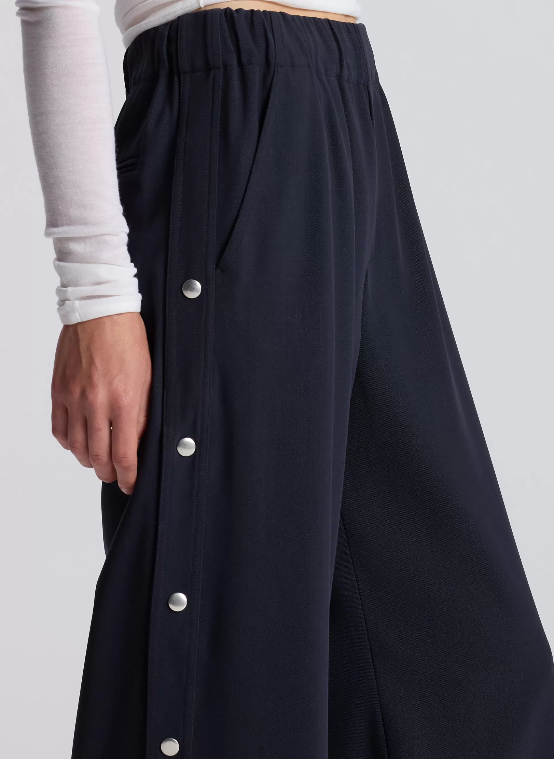 Bottoms>A.L.C. Jackson Snap Track Pant Evening Blue