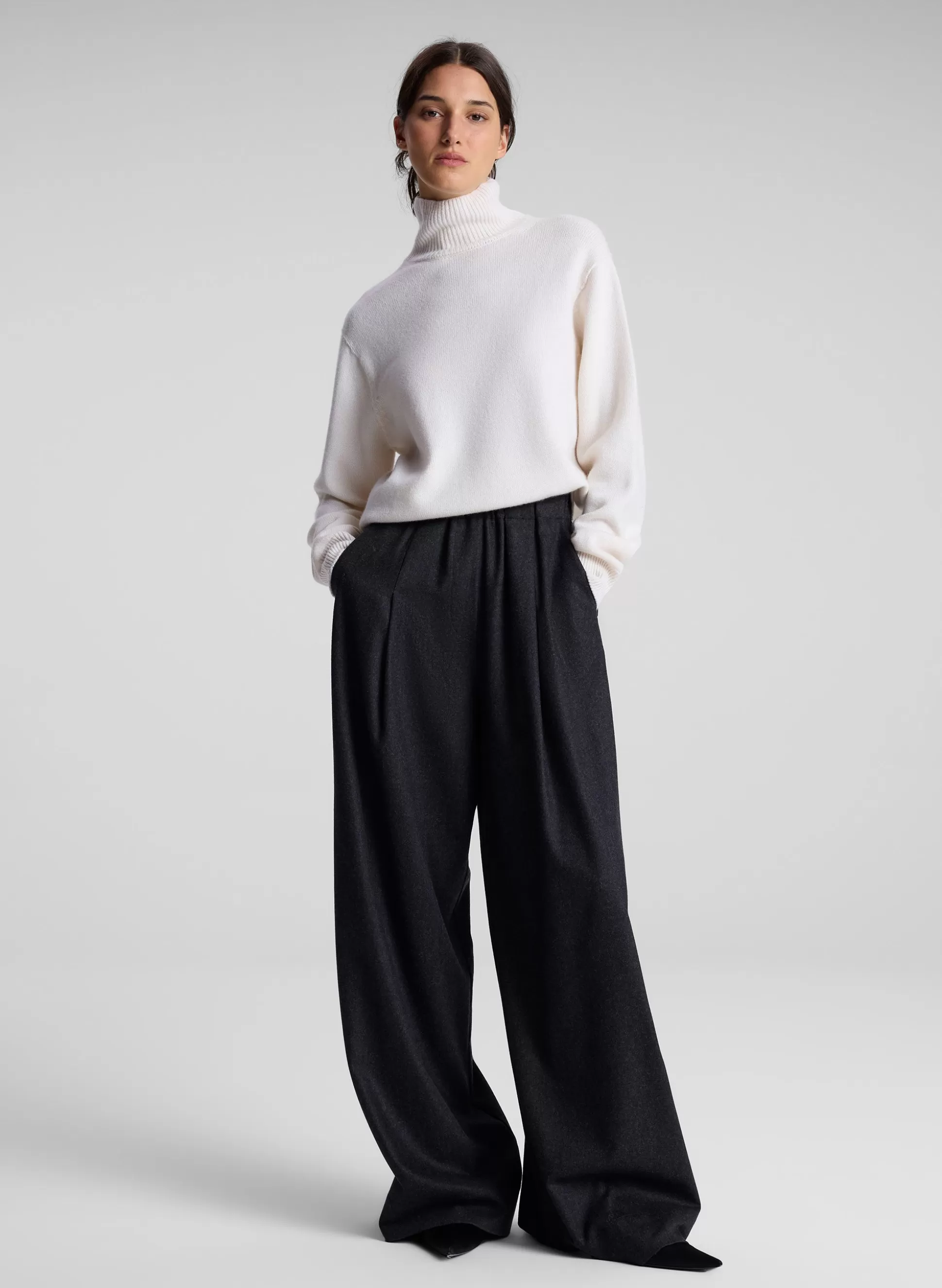 Bottoms>A.L.C. Jones Wool Cashmere Pant Charcoal