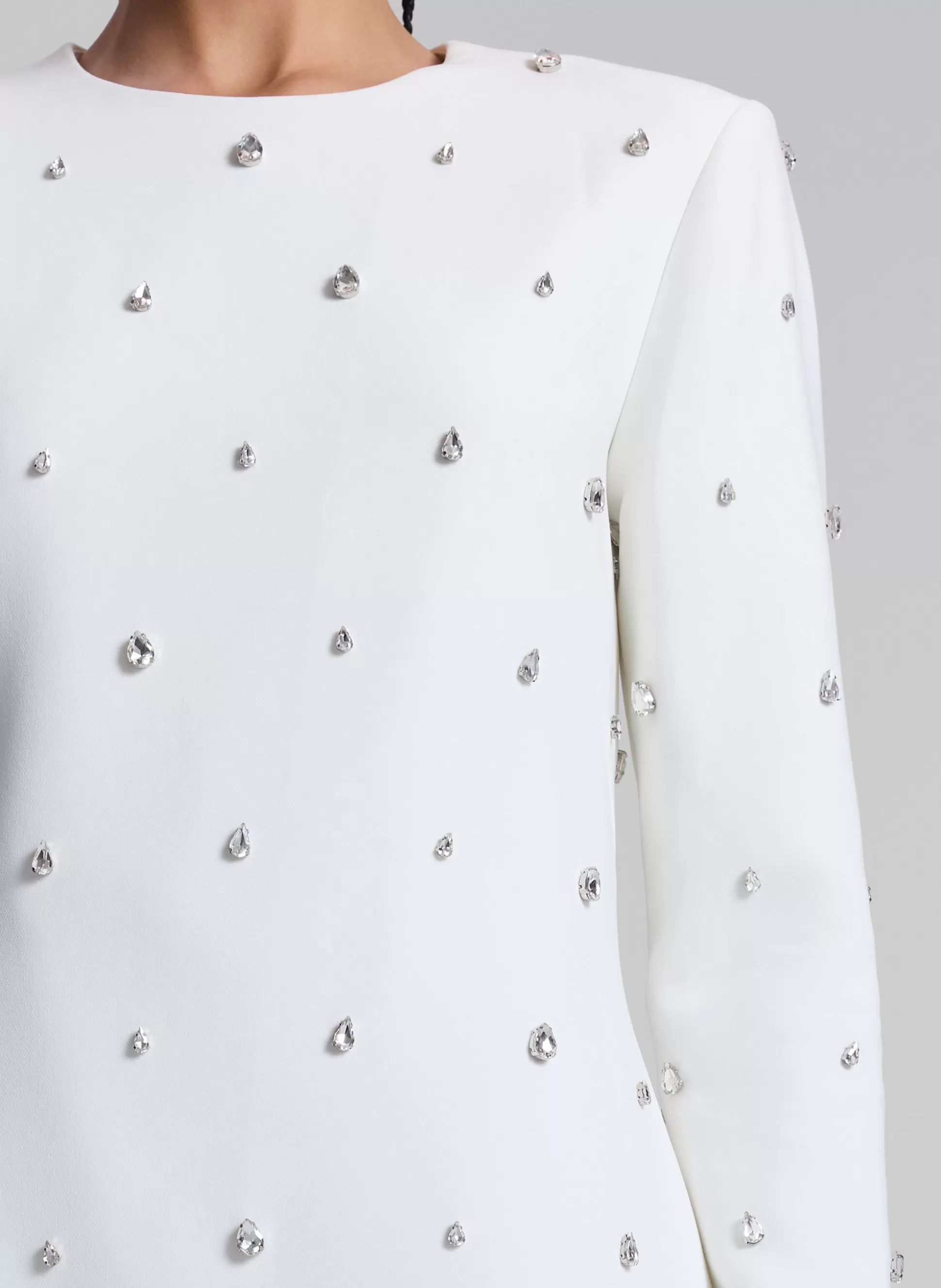Dresses>A.L.C. Kenna Embellished Mini Dress White/Crystal