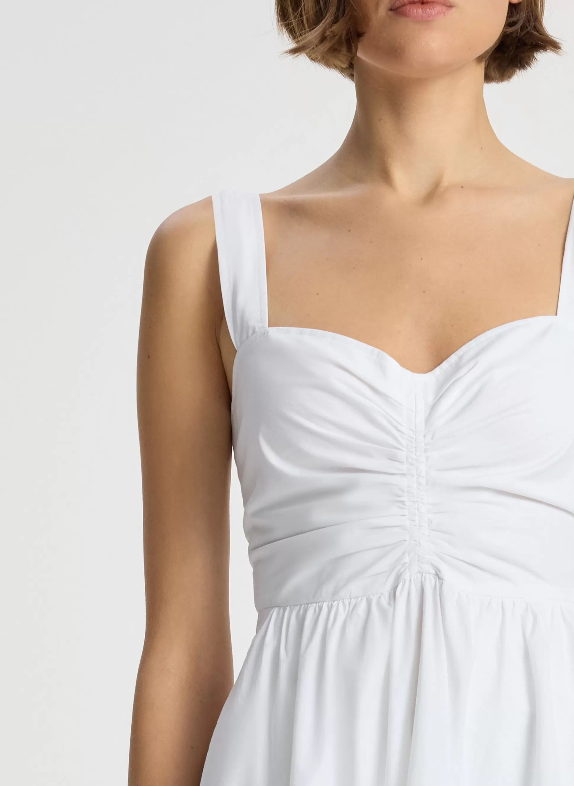Dresses>A.L.C. Lilah II Cotton Midi Dress White