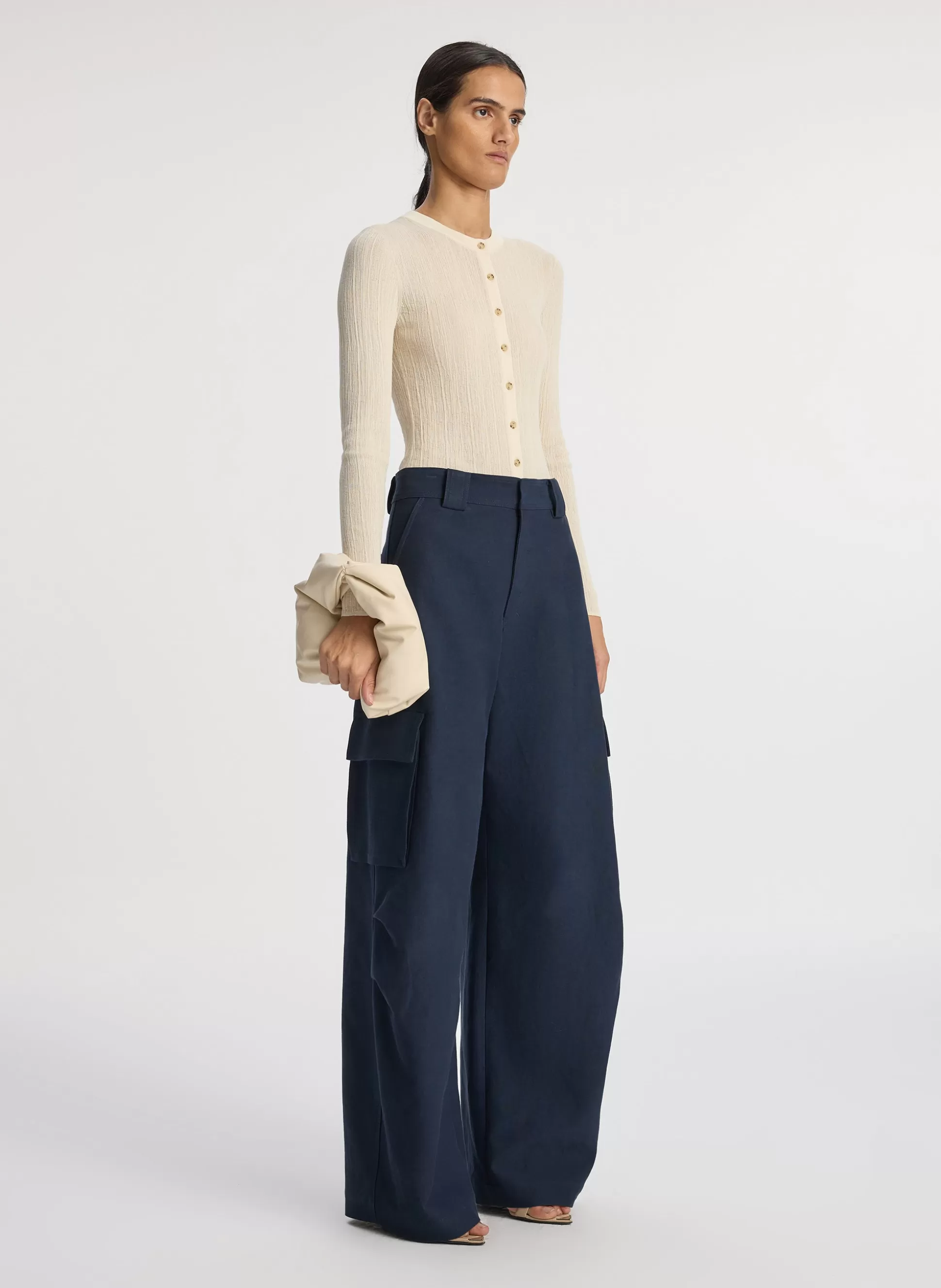 Bottoms>A.L.C. Megan Cargo Pant Navy