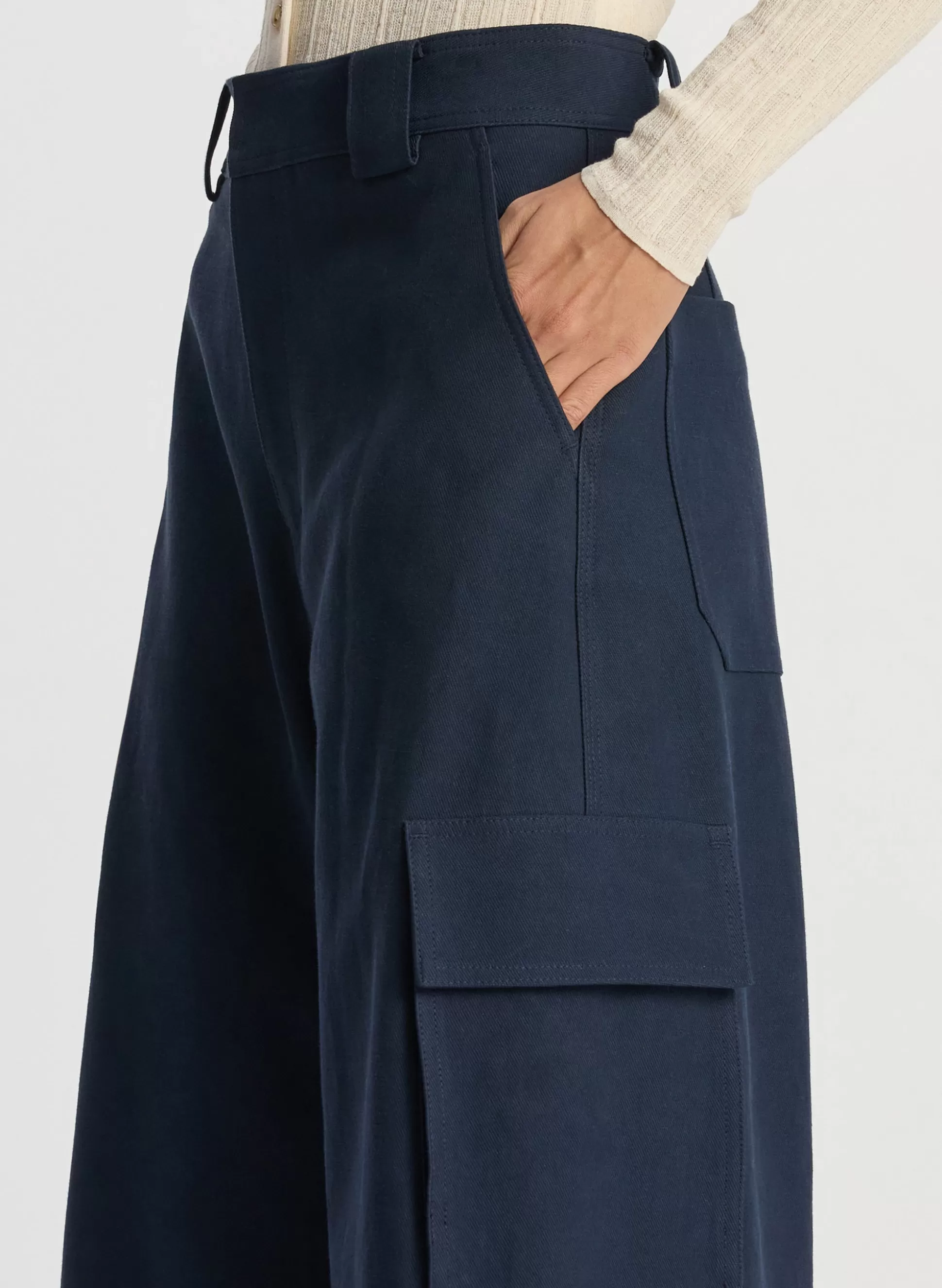 Bottoms>A.L.C. Megan Cargo Pant Navy