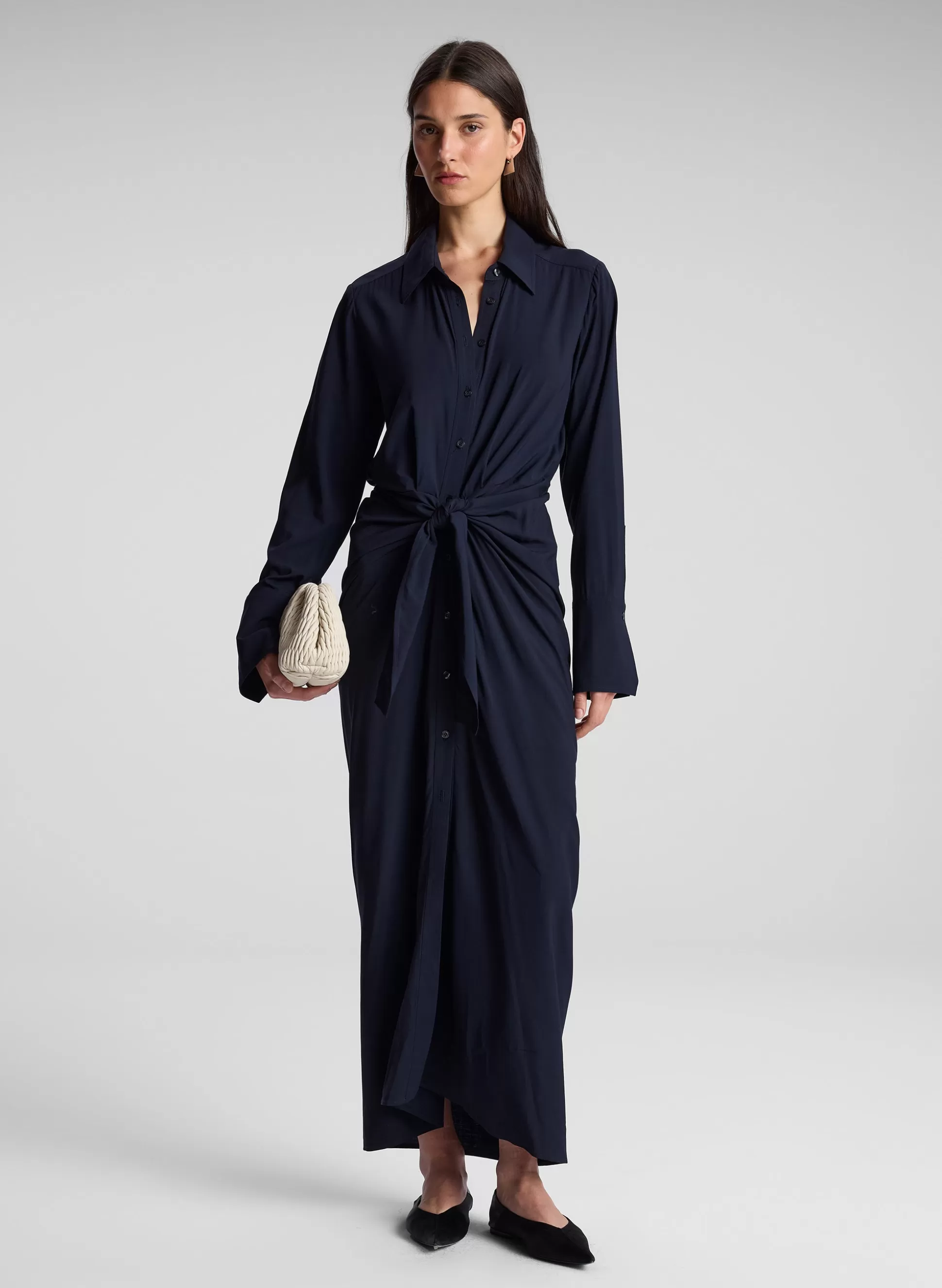 Dresses>A.L.C. Mila Maxi Shirtdress Maritime Navy