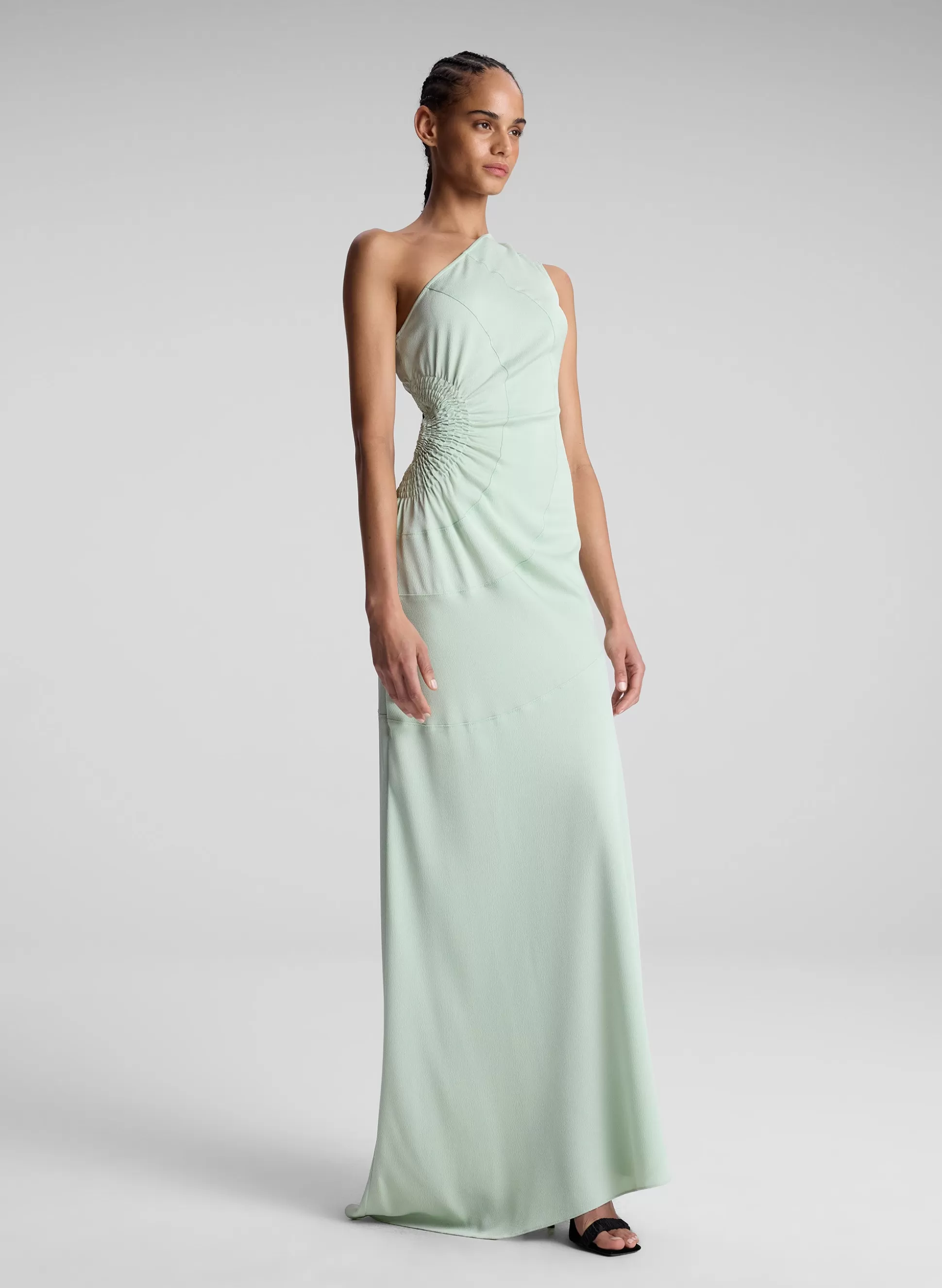 Dresses>A.L.C. Paige One Shoulder Maxi Dress Mint
