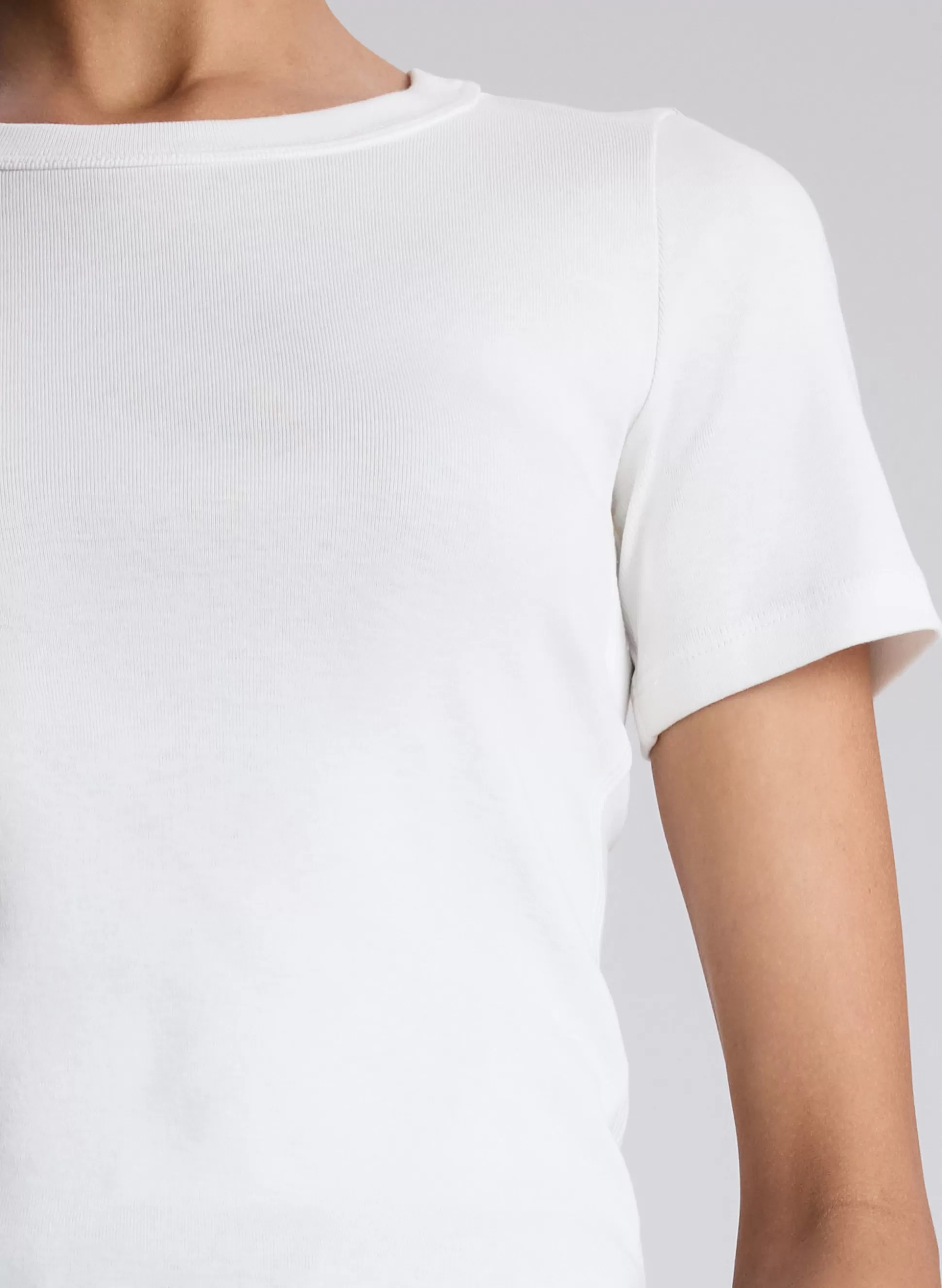 Tops | Tees & Tanks>A.L.C. Paloma Cotton Rib Baby Tee White