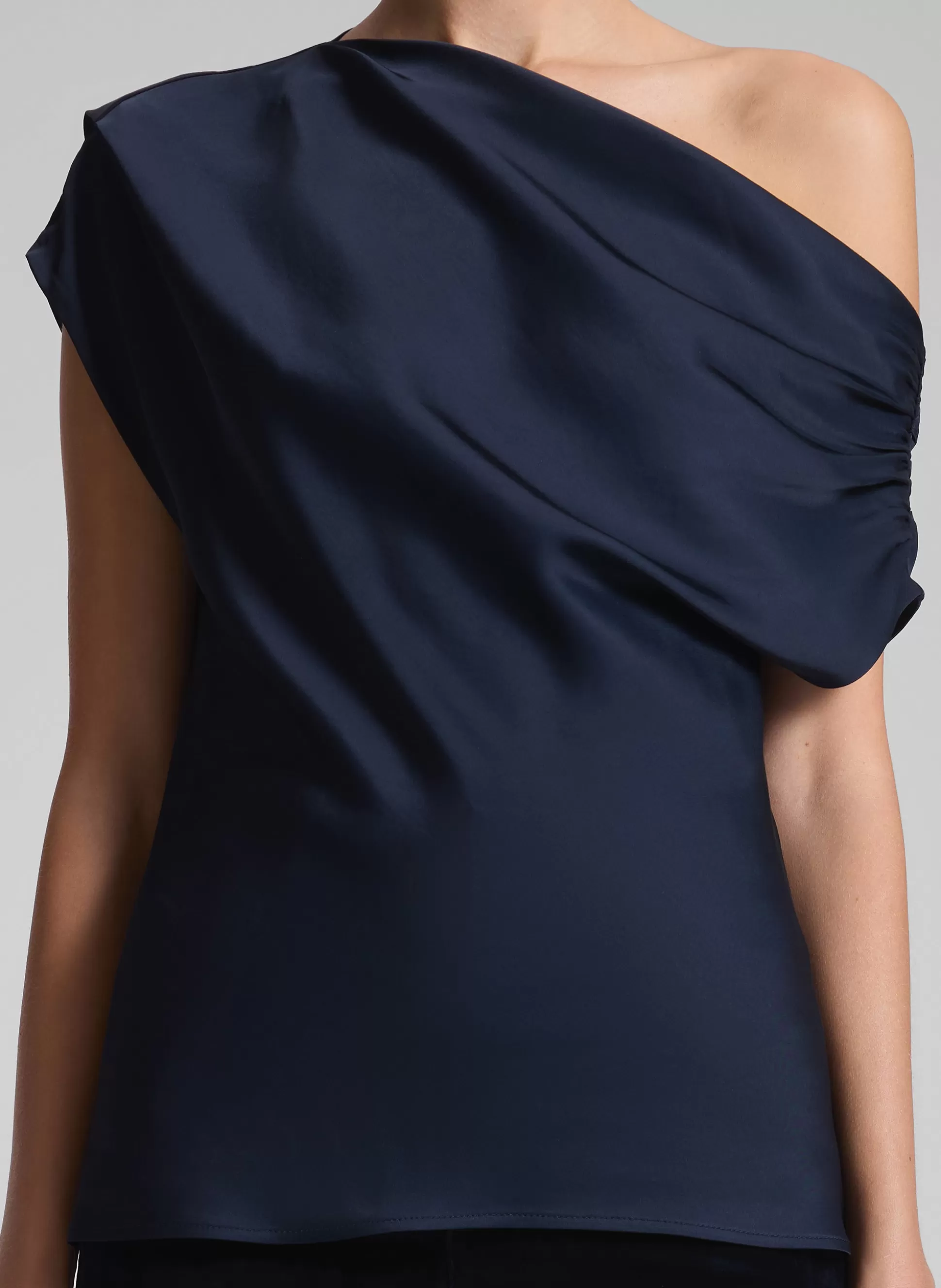 Tops>A.L.C. Poppy Satin Top Dark Sapphire