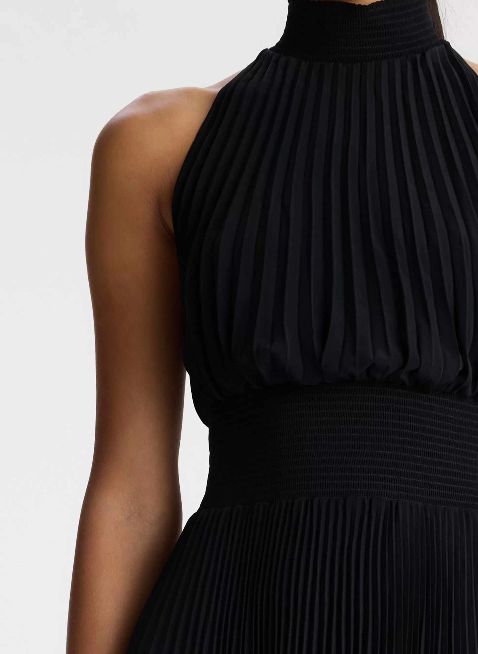 Dresses>A.L.C. Renzo Matte Pleated Dress Black