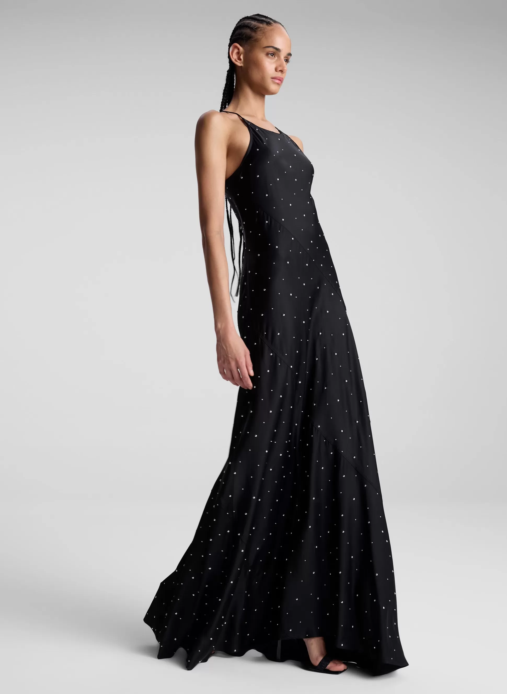 Dresses>A.L.C. Sybil Embellished Maxi Dress Black/Silver