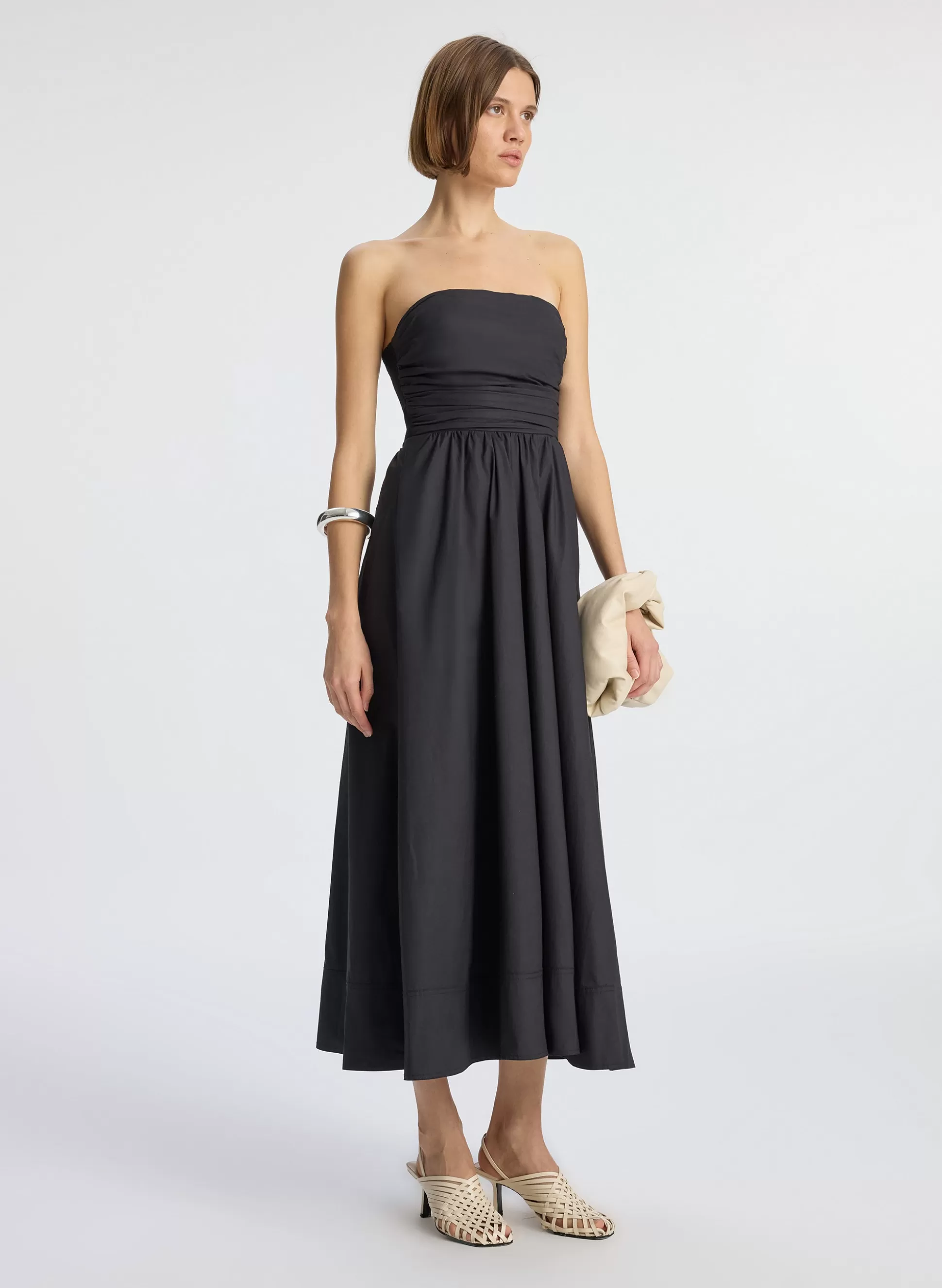 Dresses>A.L.C. Tate Strapless Midi Dress Black