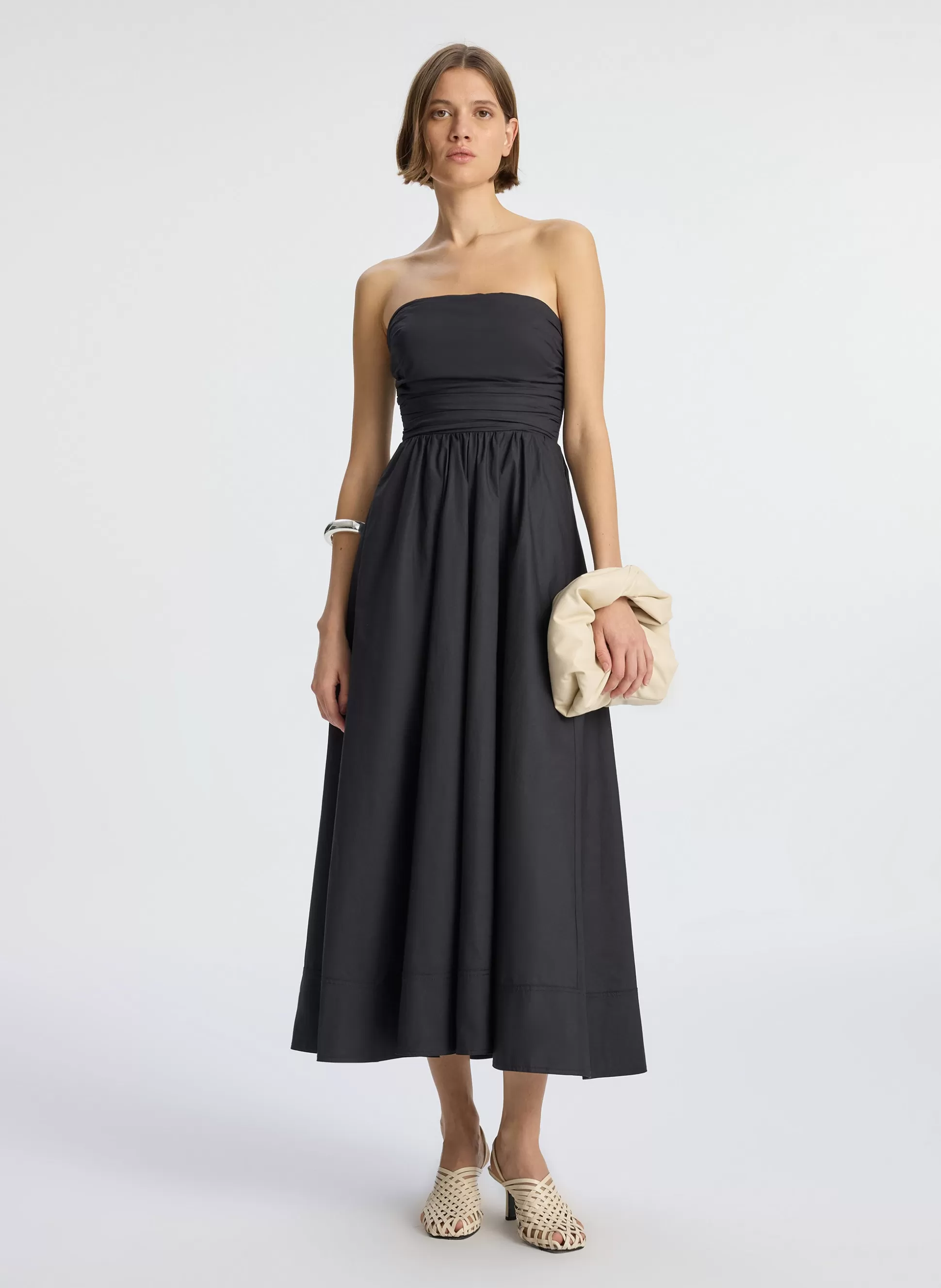 Dresses>A.L.C. Tate Strapless Midi Dress Black