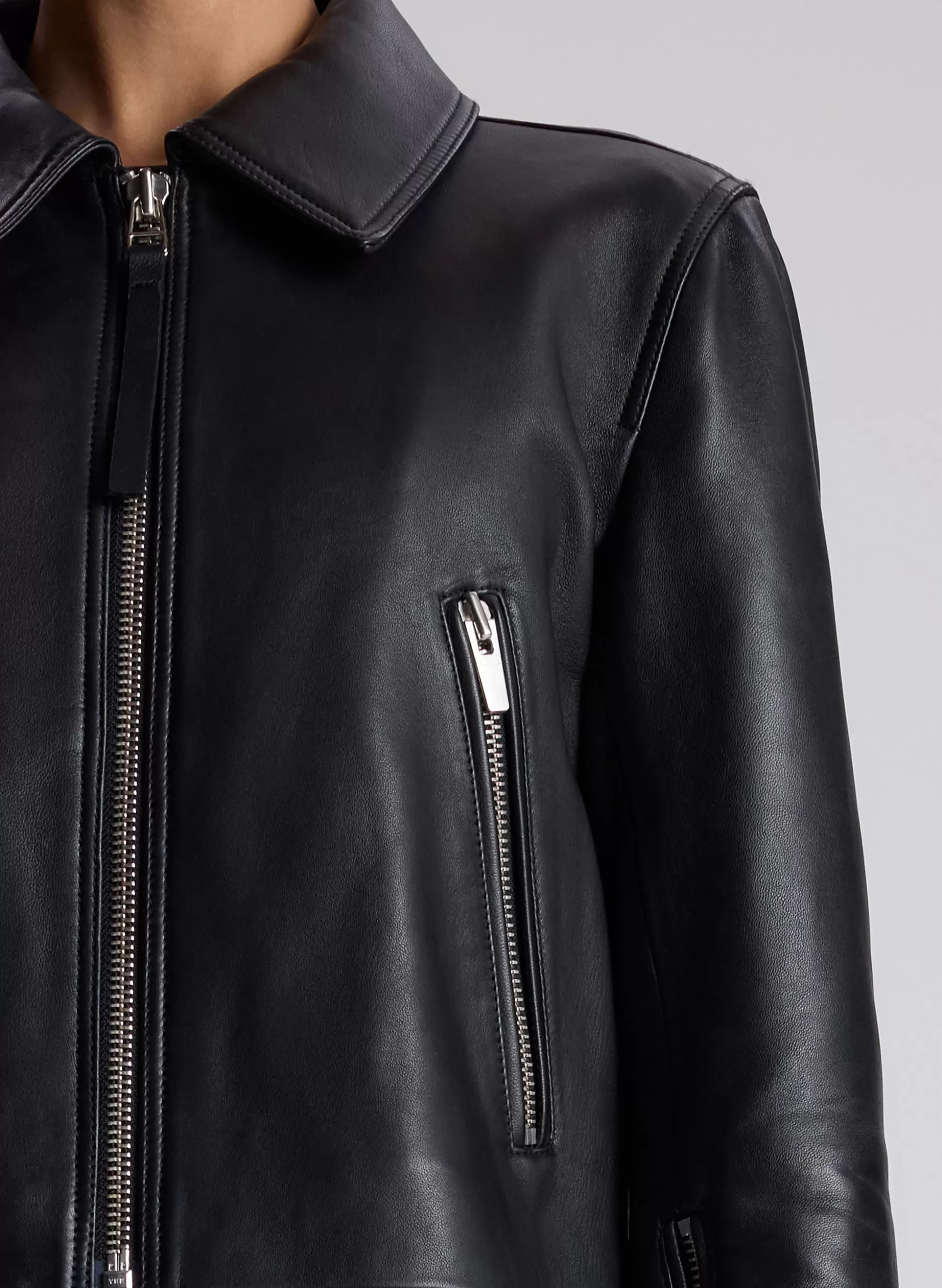 Jackets & Coats>A.L.C. Tatum Leather Jacket Black