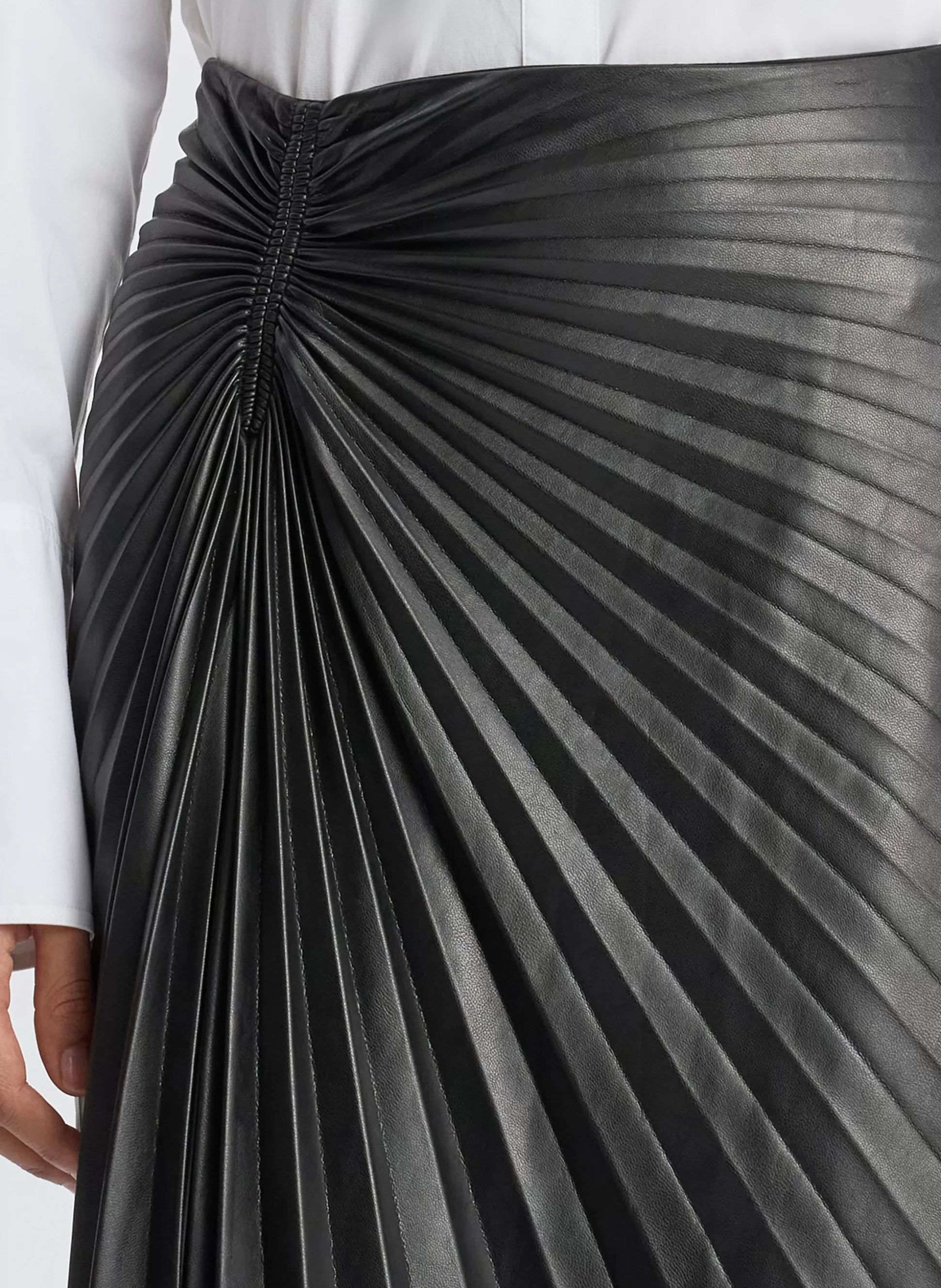 Bottoms | Skirts>A.L.C. Tracy Smooth Vegan Leather Skirt Black
