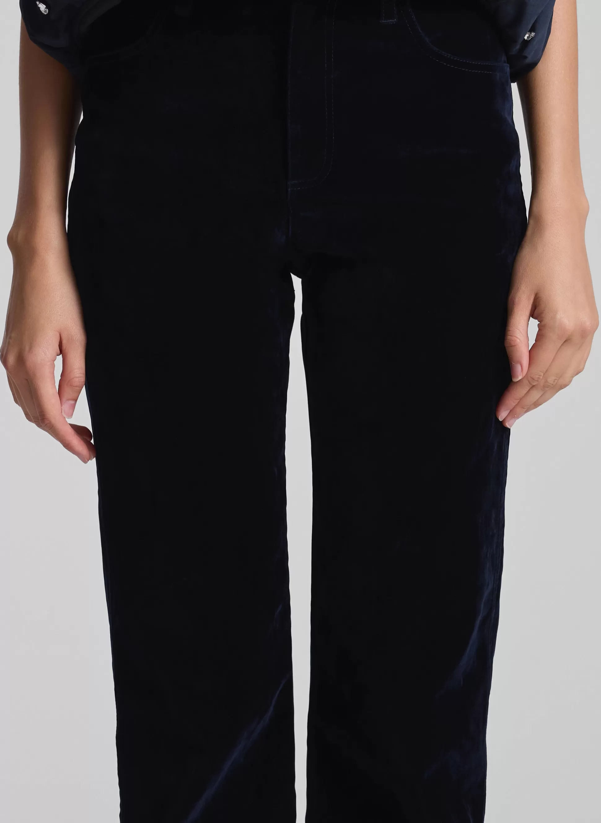 Bottoms>A.L.C. Willie Velvet Pant Navy