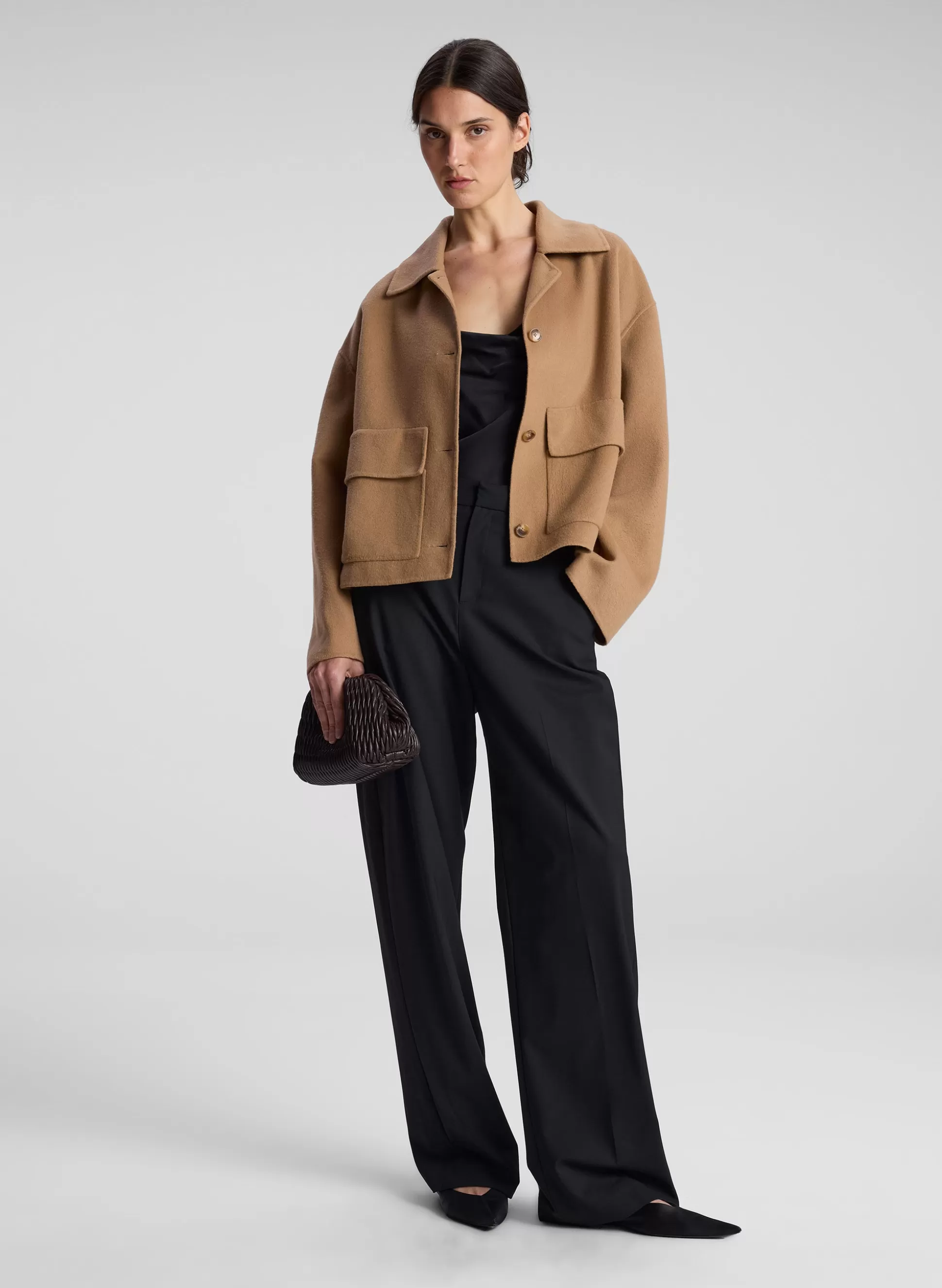 Jackets & Coats>A.L.C. Winston Wool Cashmere Jacket Camel